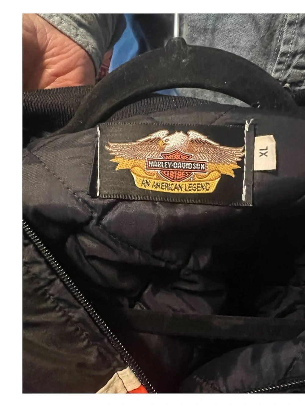 VTG. Harley Davidson Nylon Racing Bomber Jacket. Size XL.